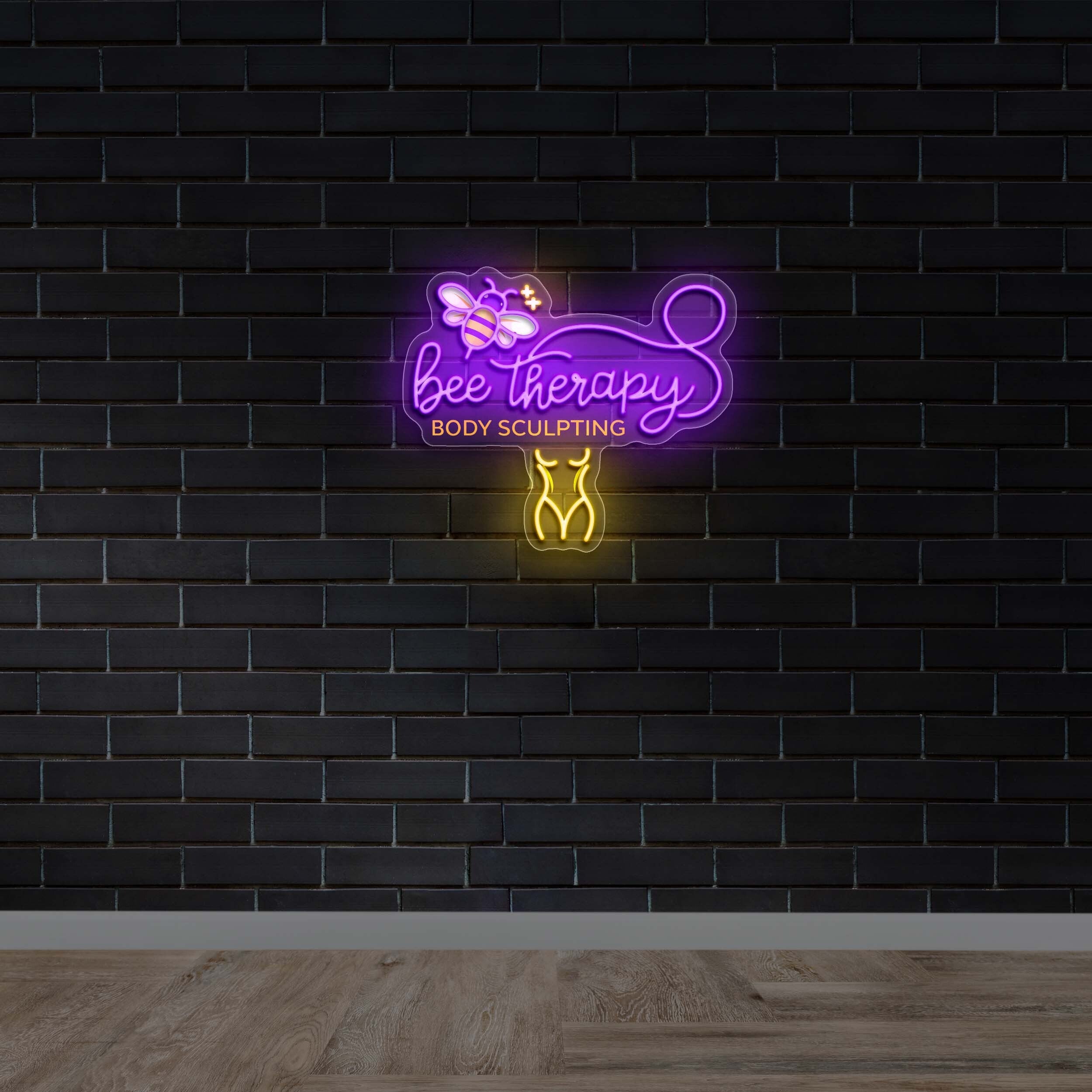 Bee Therapy Body Sculpting - Premium Neon Artwork