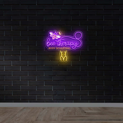 Bee Therapy Body Sculpting - Premium Neon Artwork