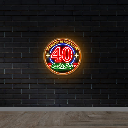 40 Carlo's Bar - Premium Neon Artwork