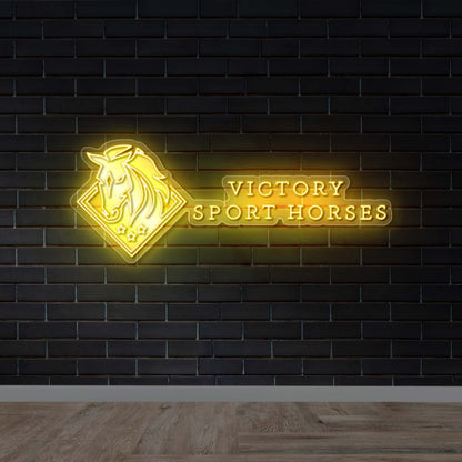 Victory Sport Horses - Premium Neon Artwork