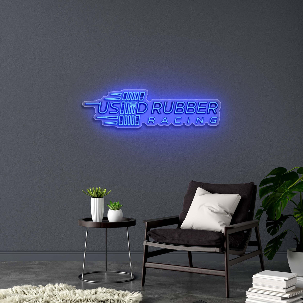 Used Rubber Racing - Premium Neon Artwork