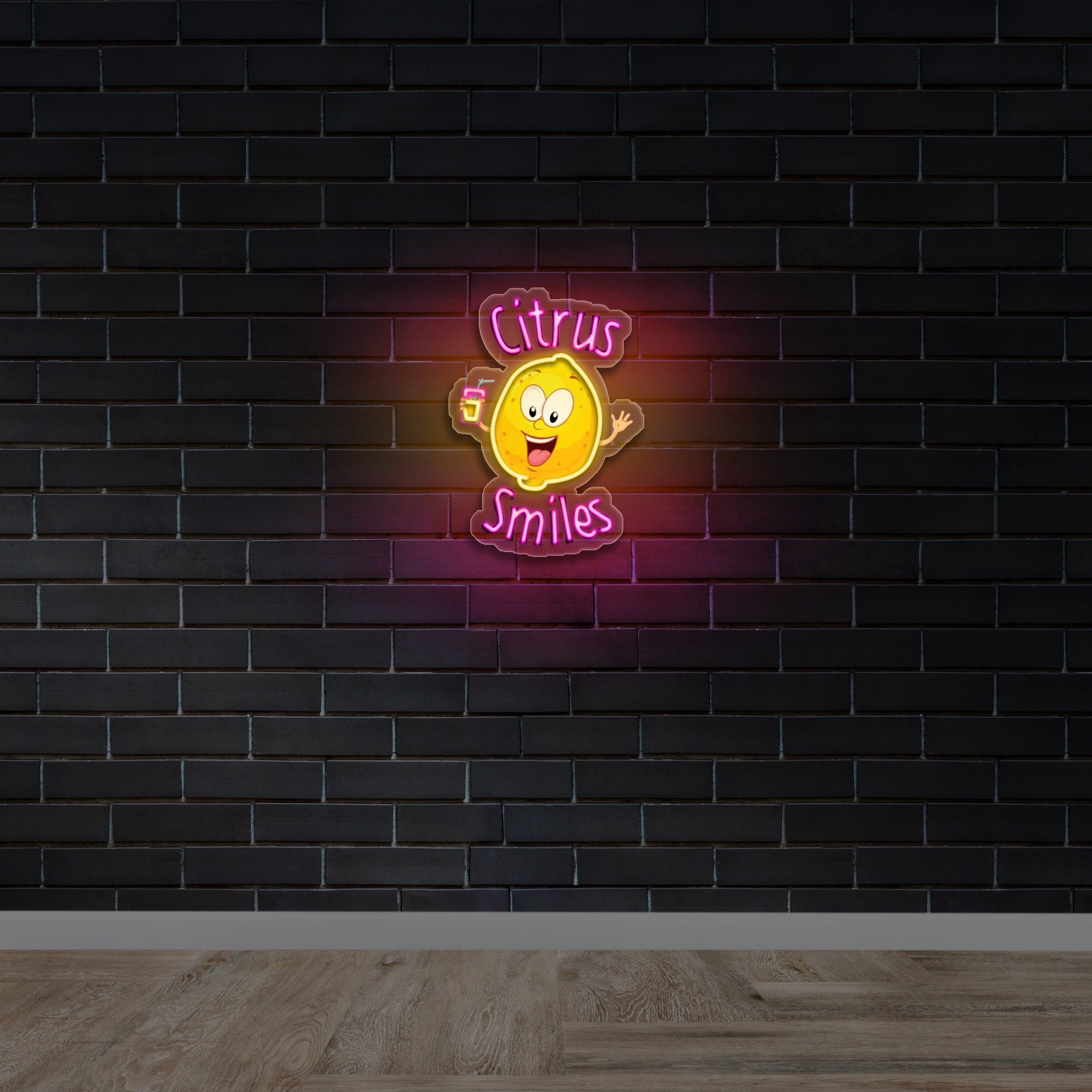 Citrus Smiles - Premium Neon Artwork