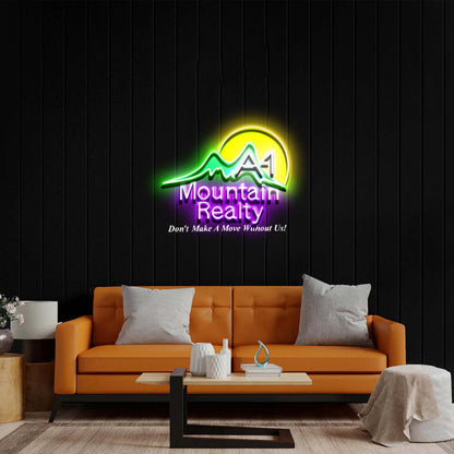 Mountain Realty - Premium Neon Artwork