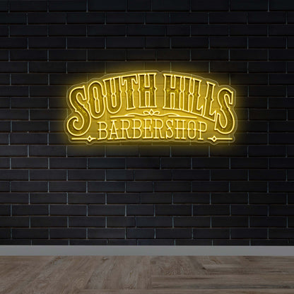 South Hills Barbershop - Premium Neon Artwork