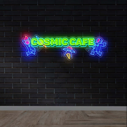 COSMIC CAFE - Premium Neon Artwork