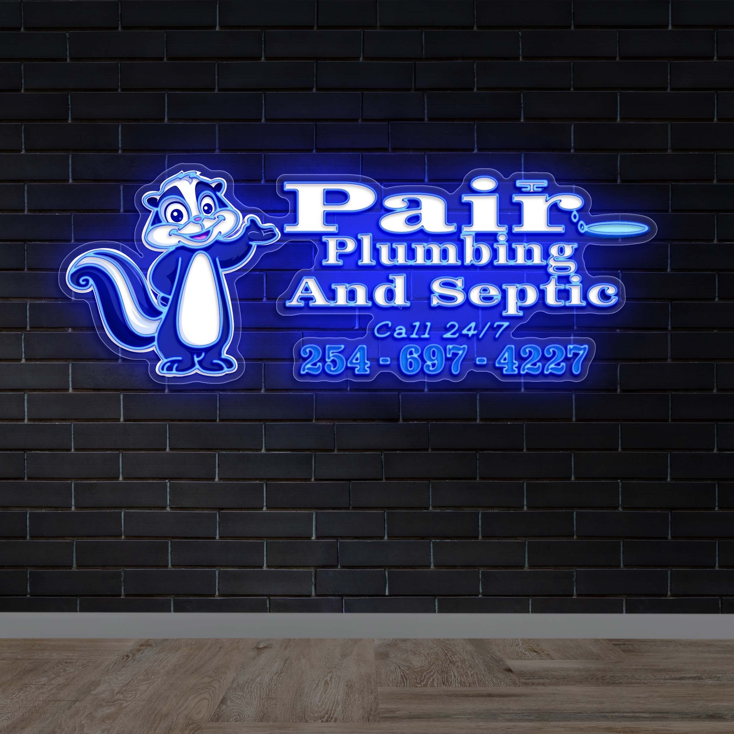 Pair Plumbing and Septic - Premium Neon Artwork