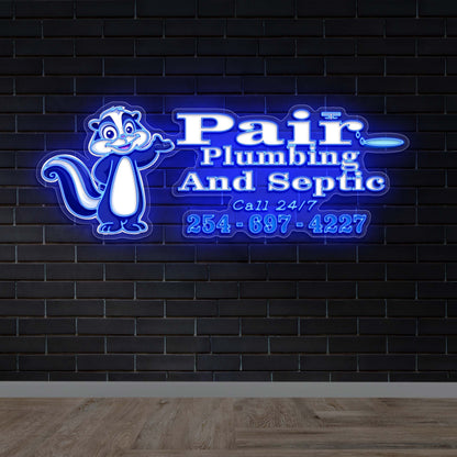 Pair Plumbing and Septic - Premium Neon Artwork