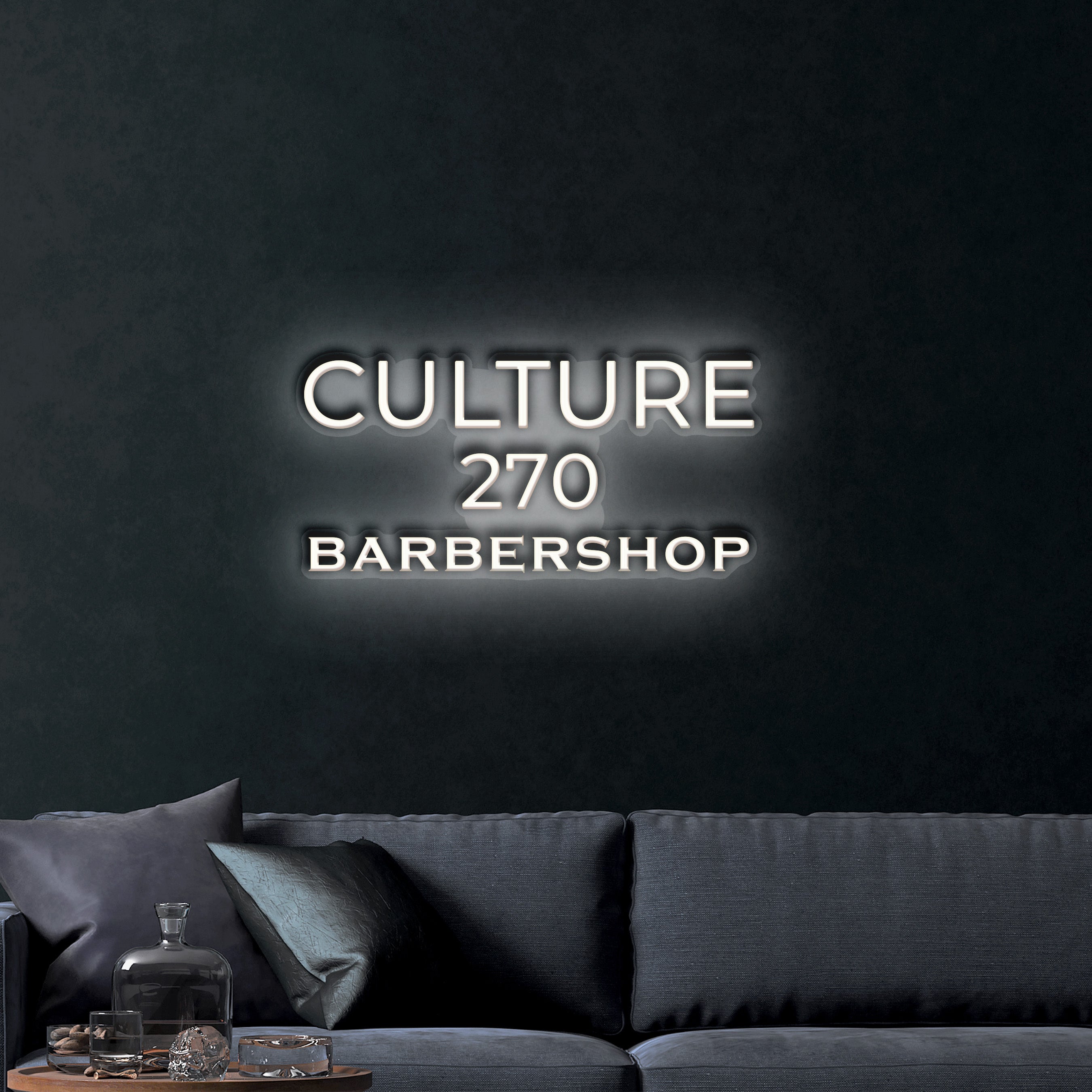 CULTURE 270 Barbershop – Premium Neon Artwork