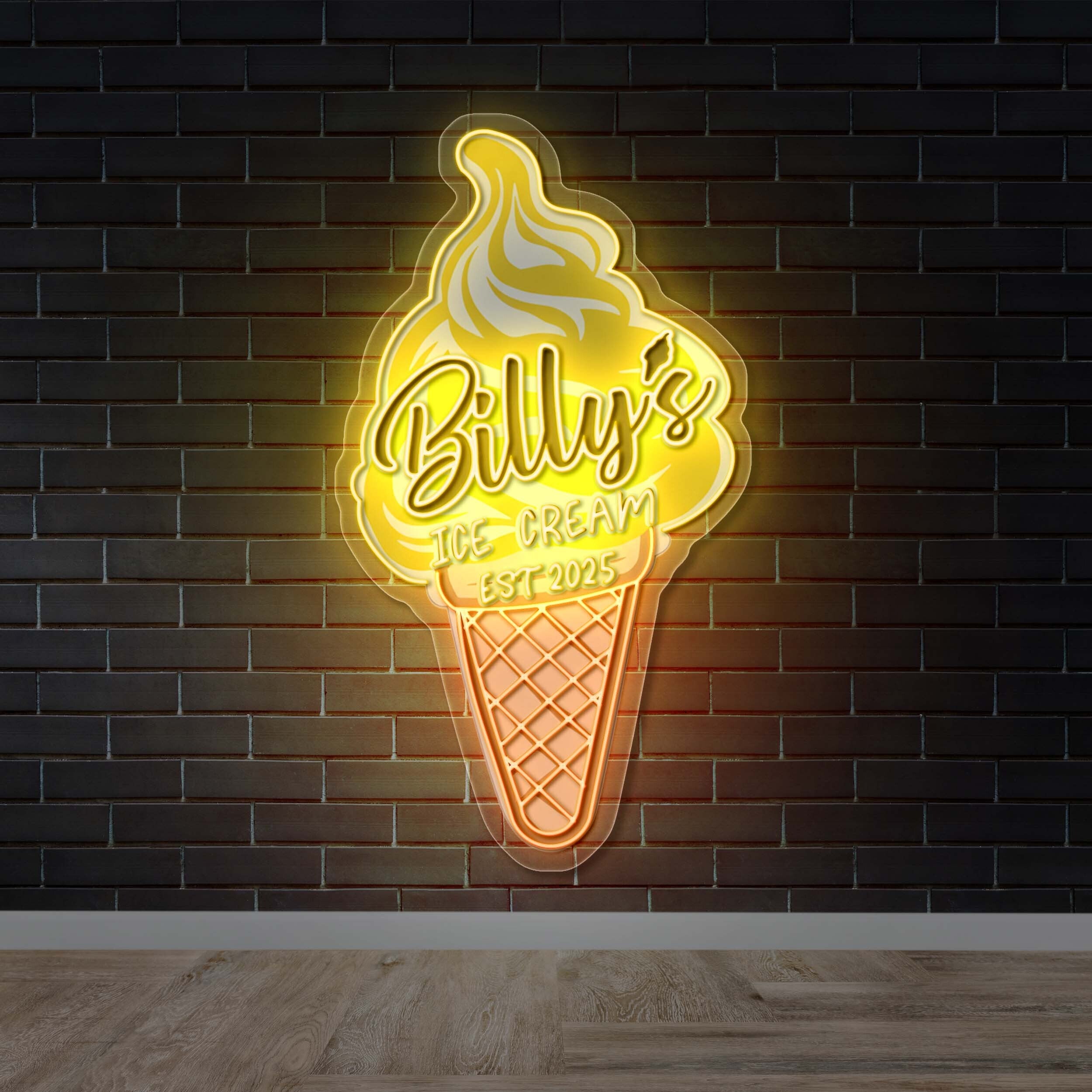 BILLY'S ICE CREAM - Premium Neon Artwork