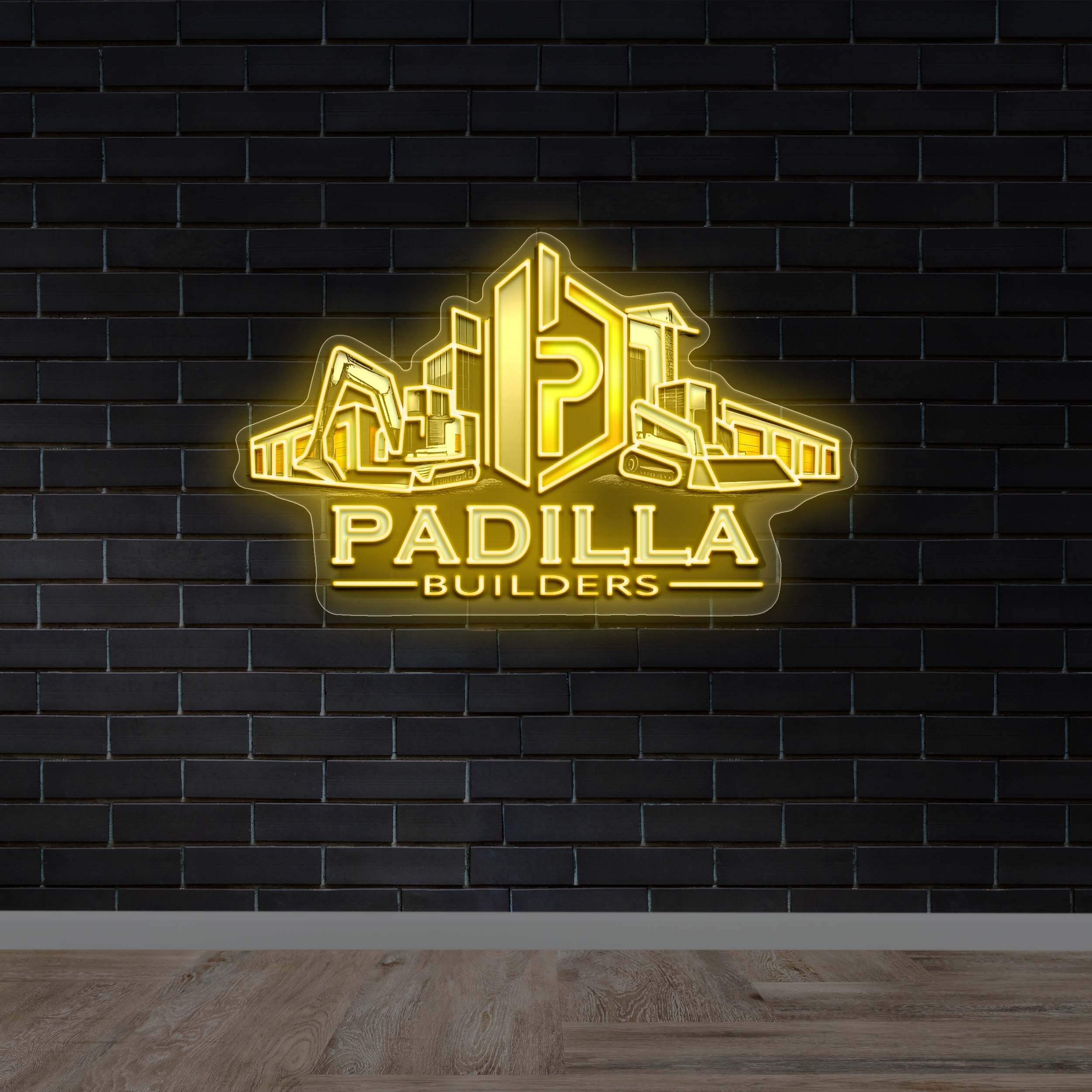Padilla Builders - Premium Neon Artwork