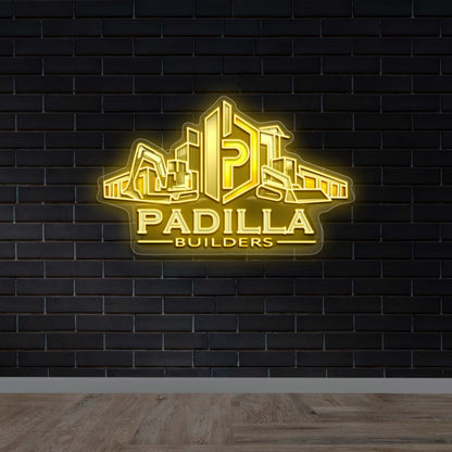 Padilla Builders - Premium Neon Artwork
