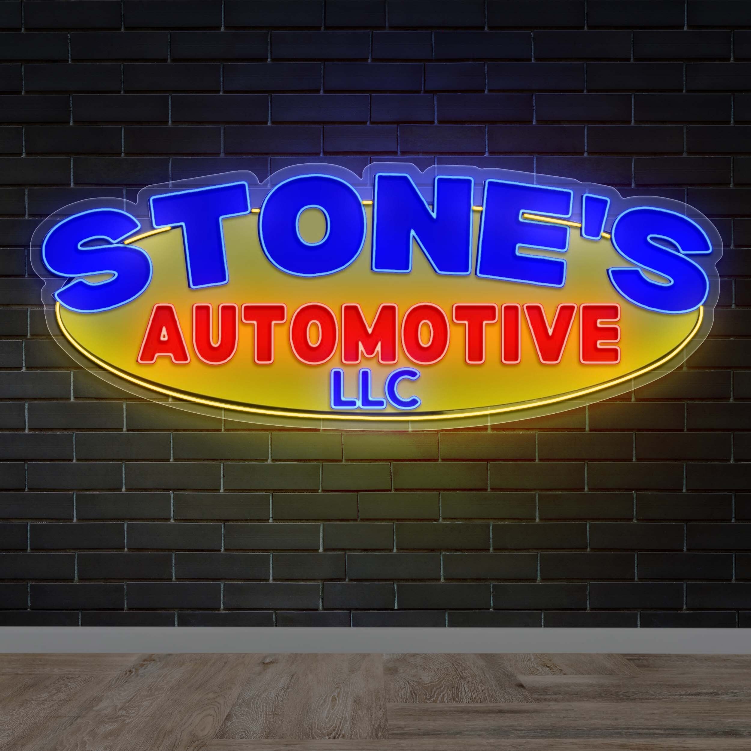 Stone's Automotive - Premium Neon Artwork