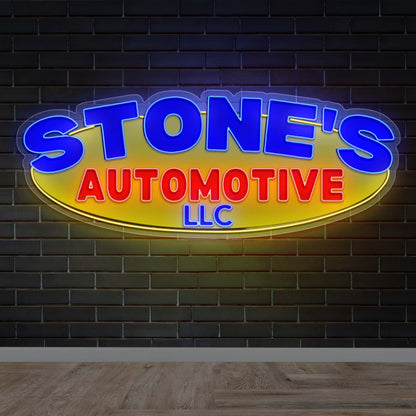 Stone's Automotive - Premium Neon Artwork