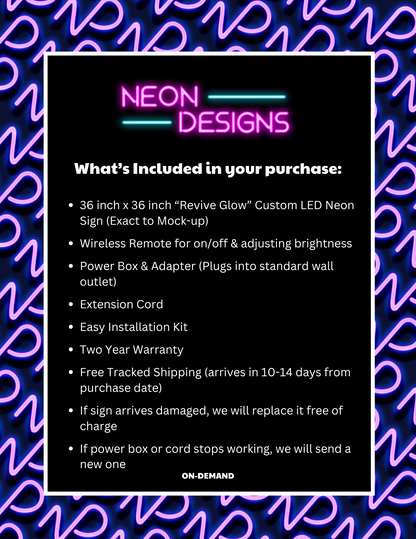 Revive & Glow - Premium Neon Artwork