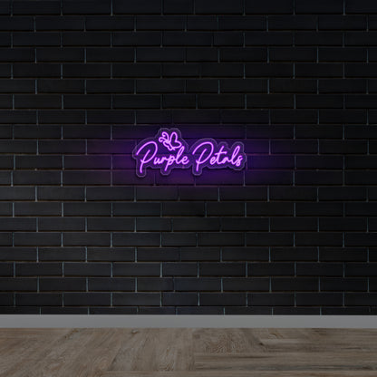 PURPLE PETALS - Premium Neon Artwork