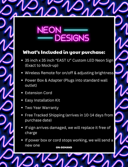 EAST U - Premium Neon Artwork