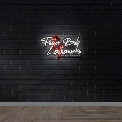 Pastor Bob Leatherworks - Premium Neon Artwork