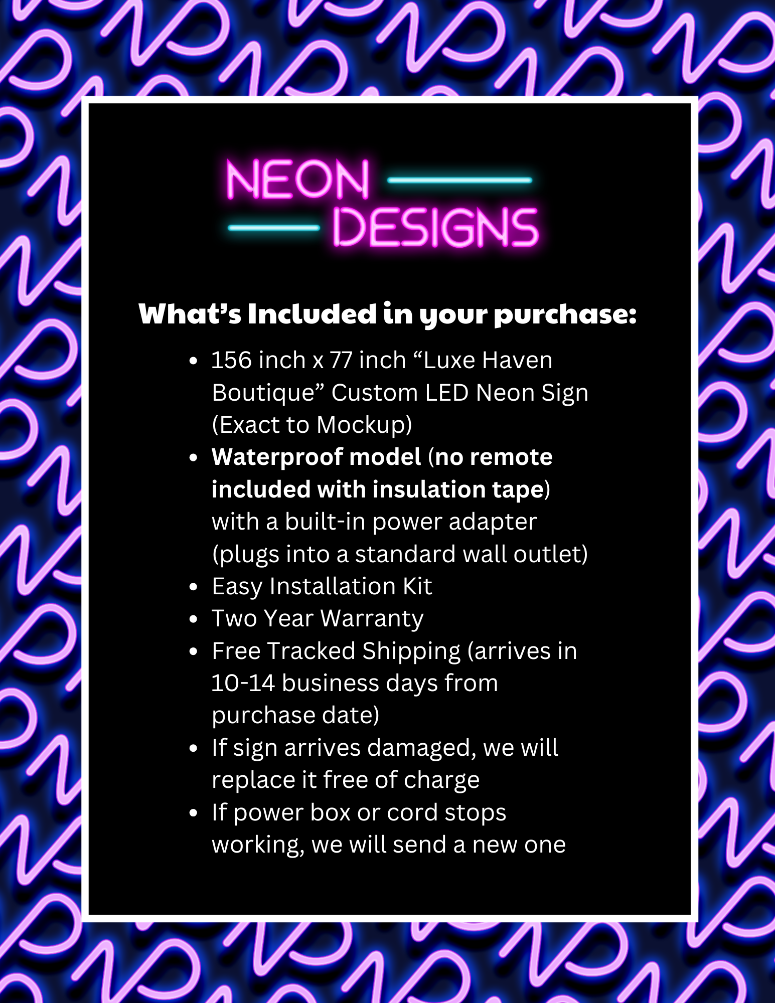 Luxe Haven Boutique - Premium Neon Artwork