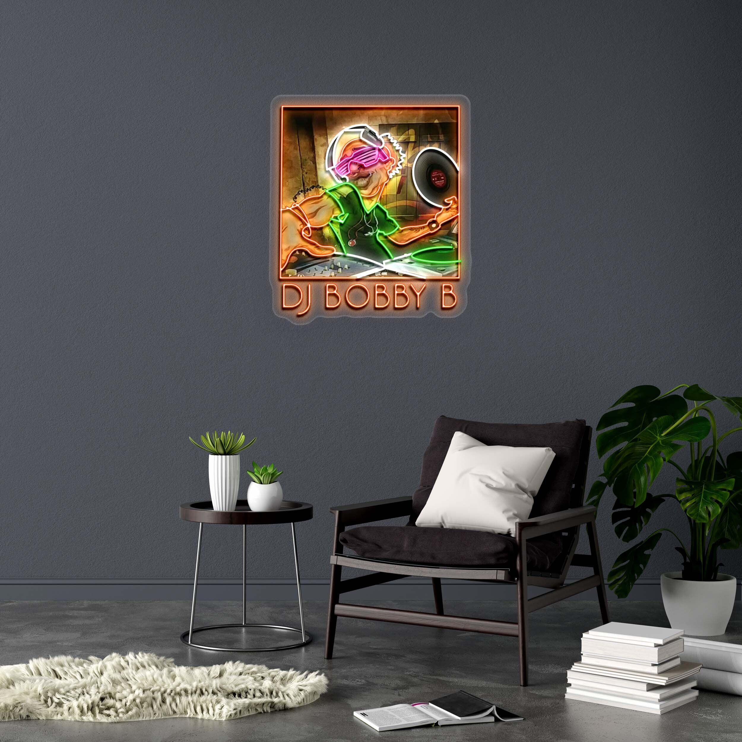 DJ BOBBY B - Premium Neon Artwork