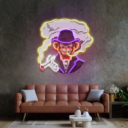 Boss Monkey - Premium Neon Artwork