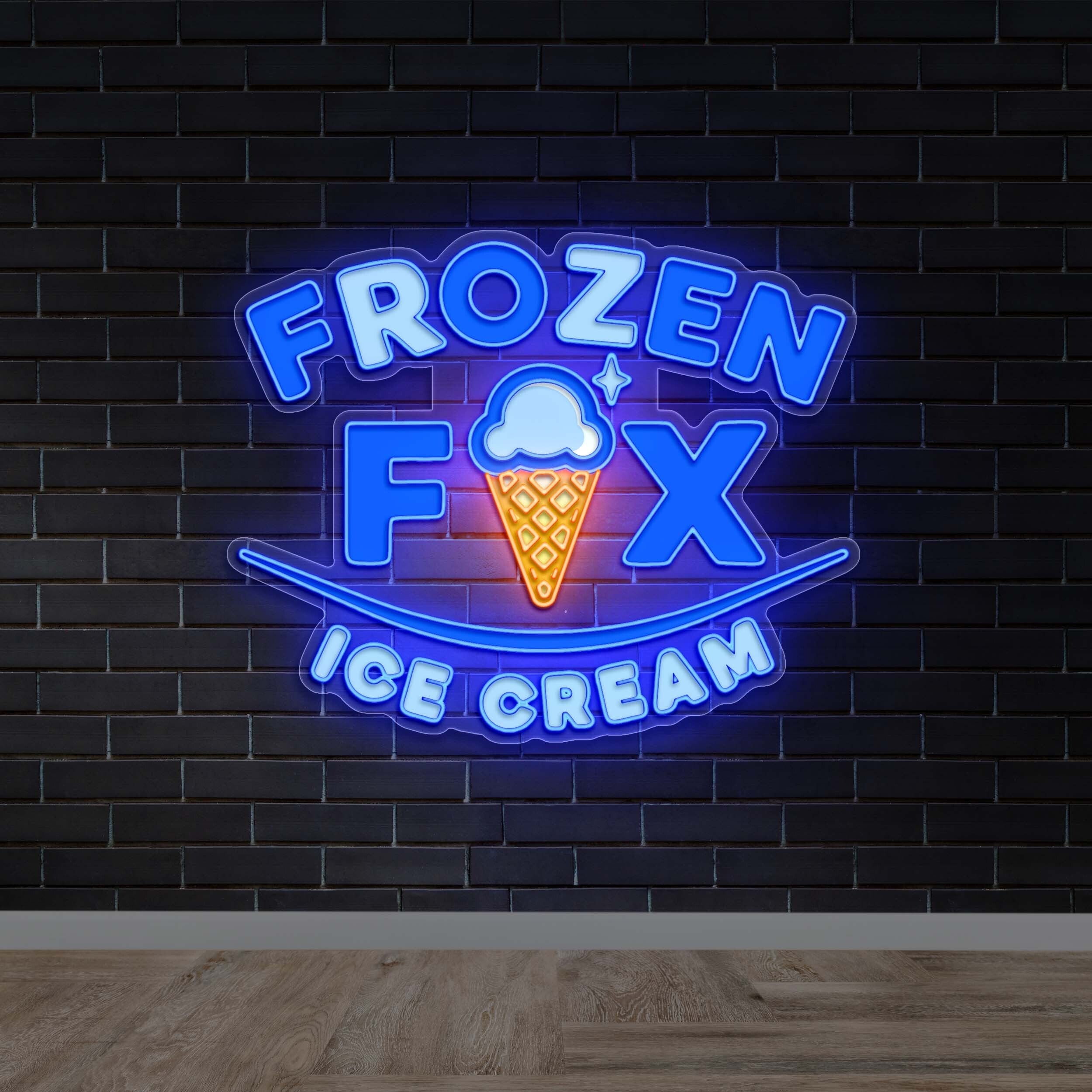 FROZEN FIX ICE CREAM - Premium Neon Artwork