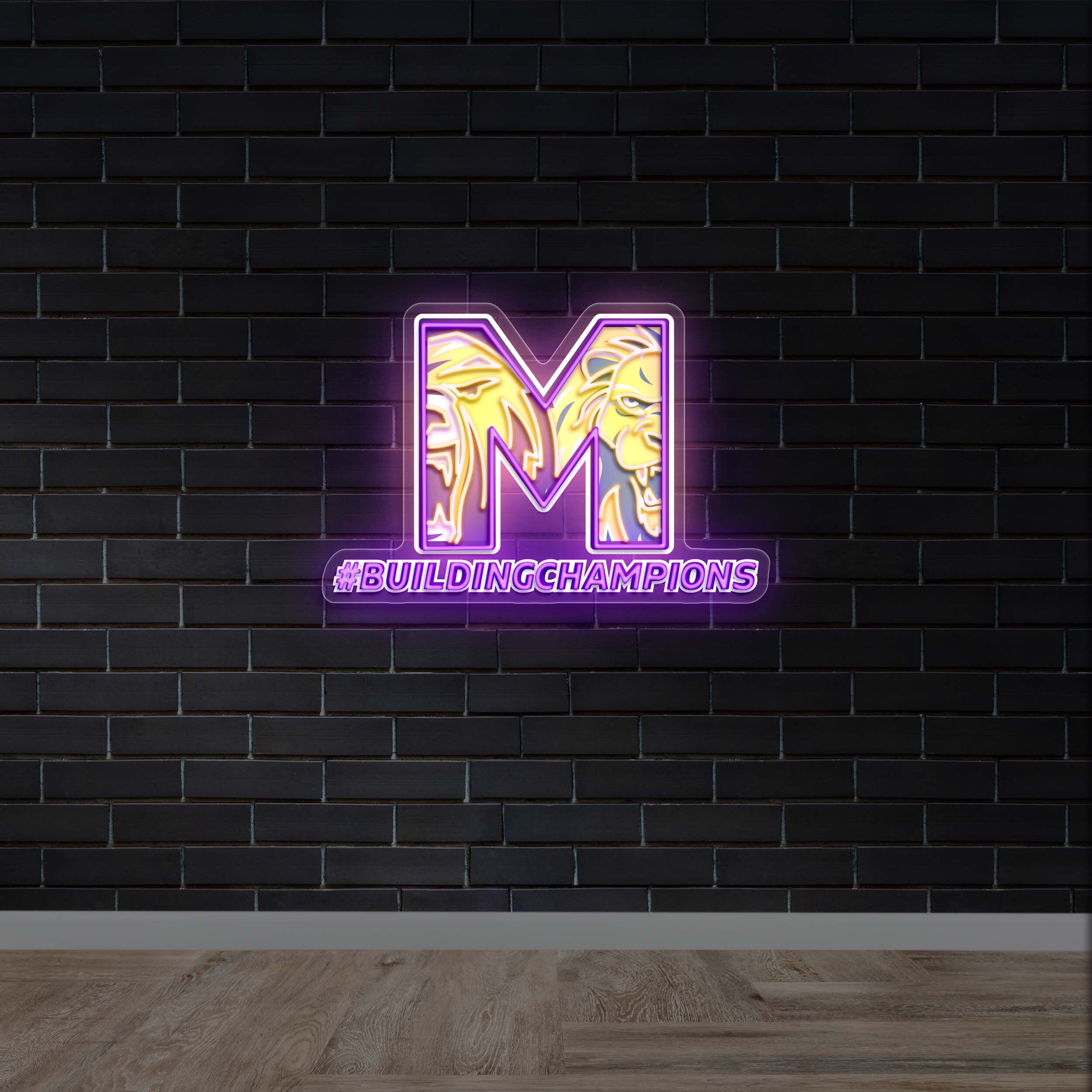 #BUILDINGCHAMPIONS - Premium Neon Artwork