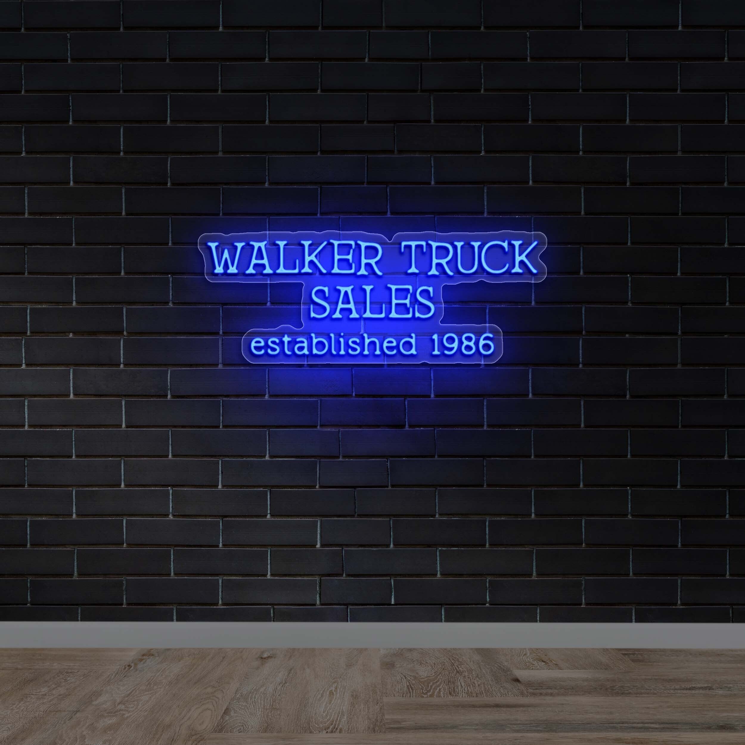 Walker Truck Sales Wide Logo - Premium Neon Artwork