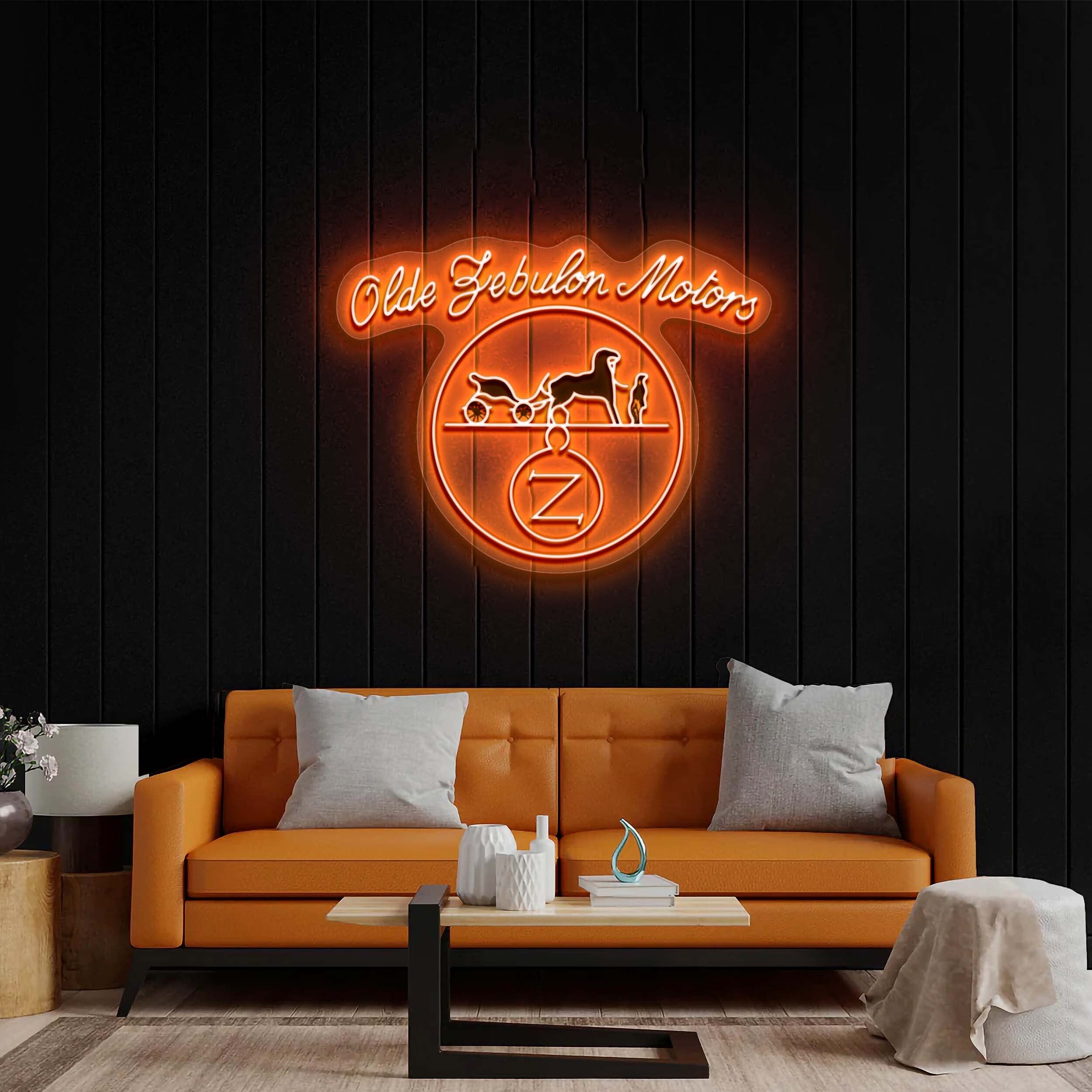 Olde Zebulon Motors - Premium Neon Artwork