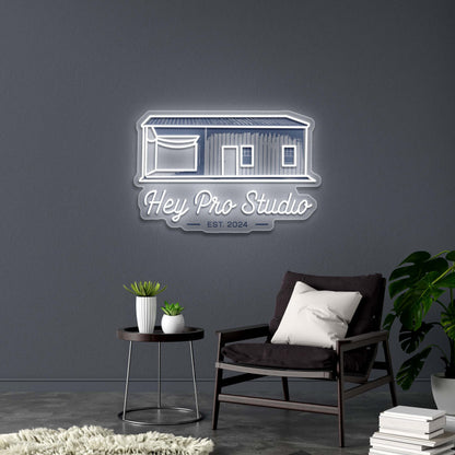 Hey Pro Studio - Premium Neon Artwork