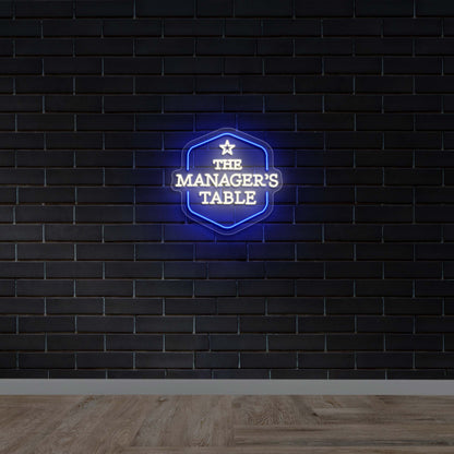 The Manager's Table - Premium Neon Artwork