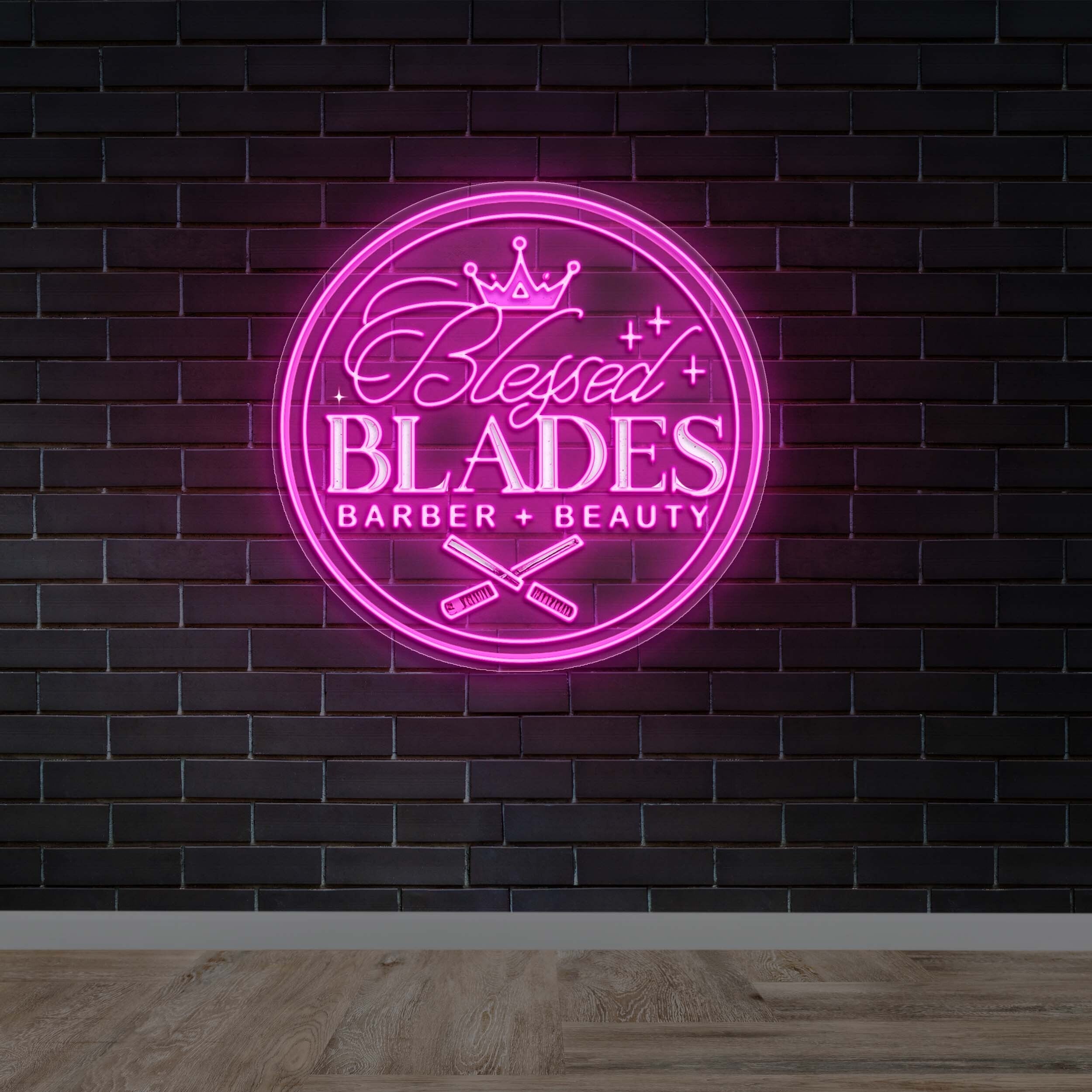 Blessed Blades - Premium Neon Artwork