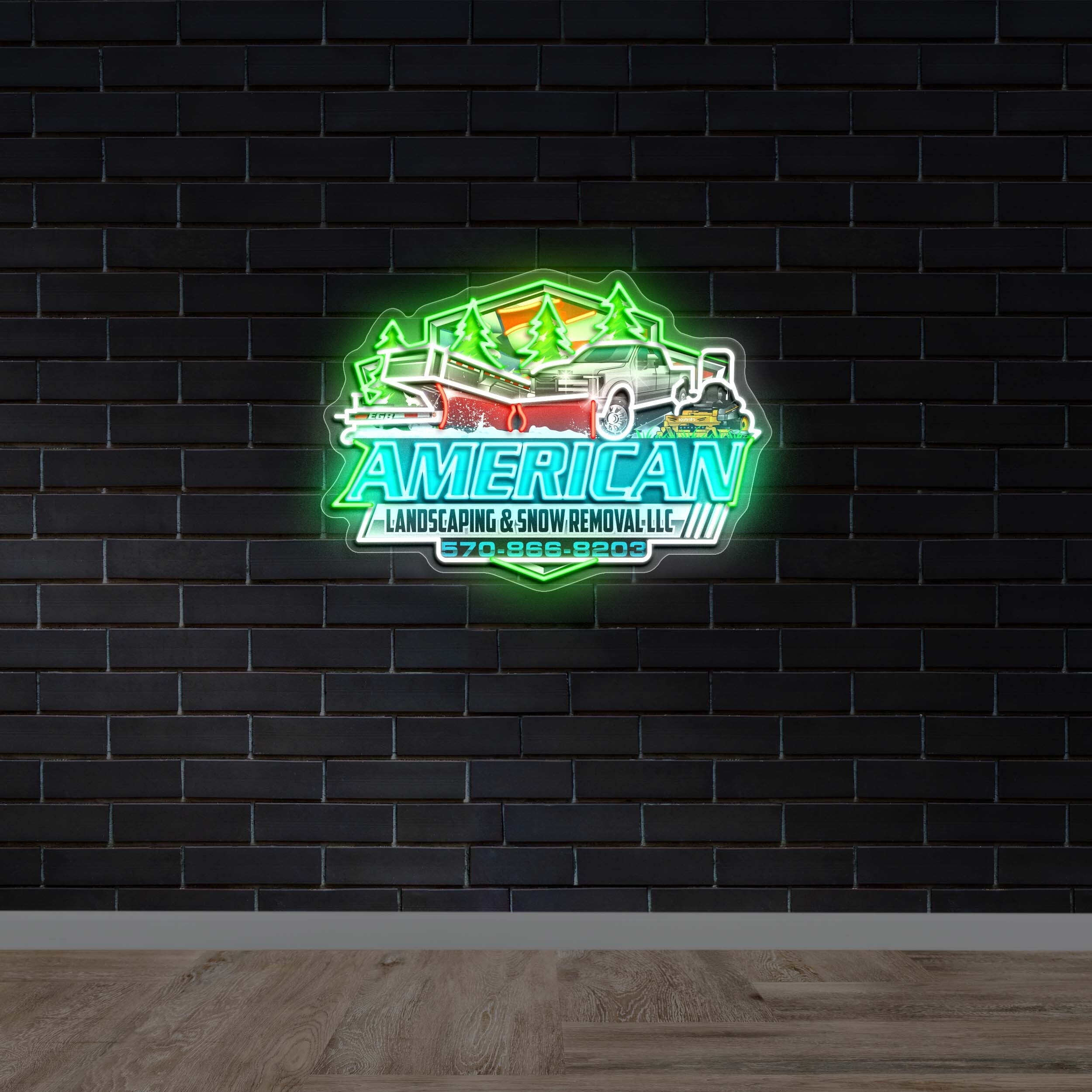 American Landscaping & Snow Removal LLC - Premium Neon Artwork