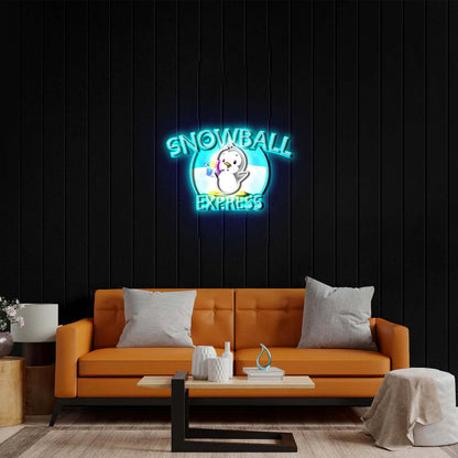 SNOWBALL - Premium Neon Artwork