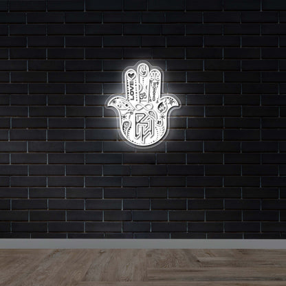 Hamsa hand - Premium Neon Artwork