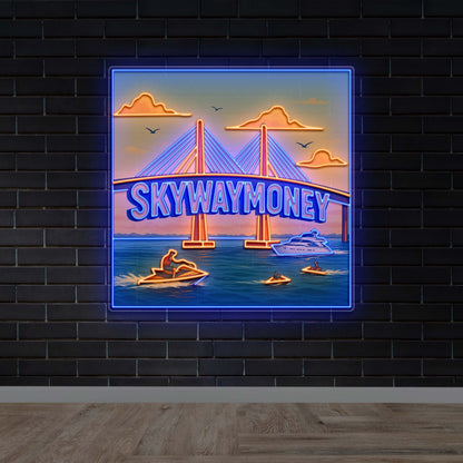 SKYWAYMONEY - Premium Neon Artwork