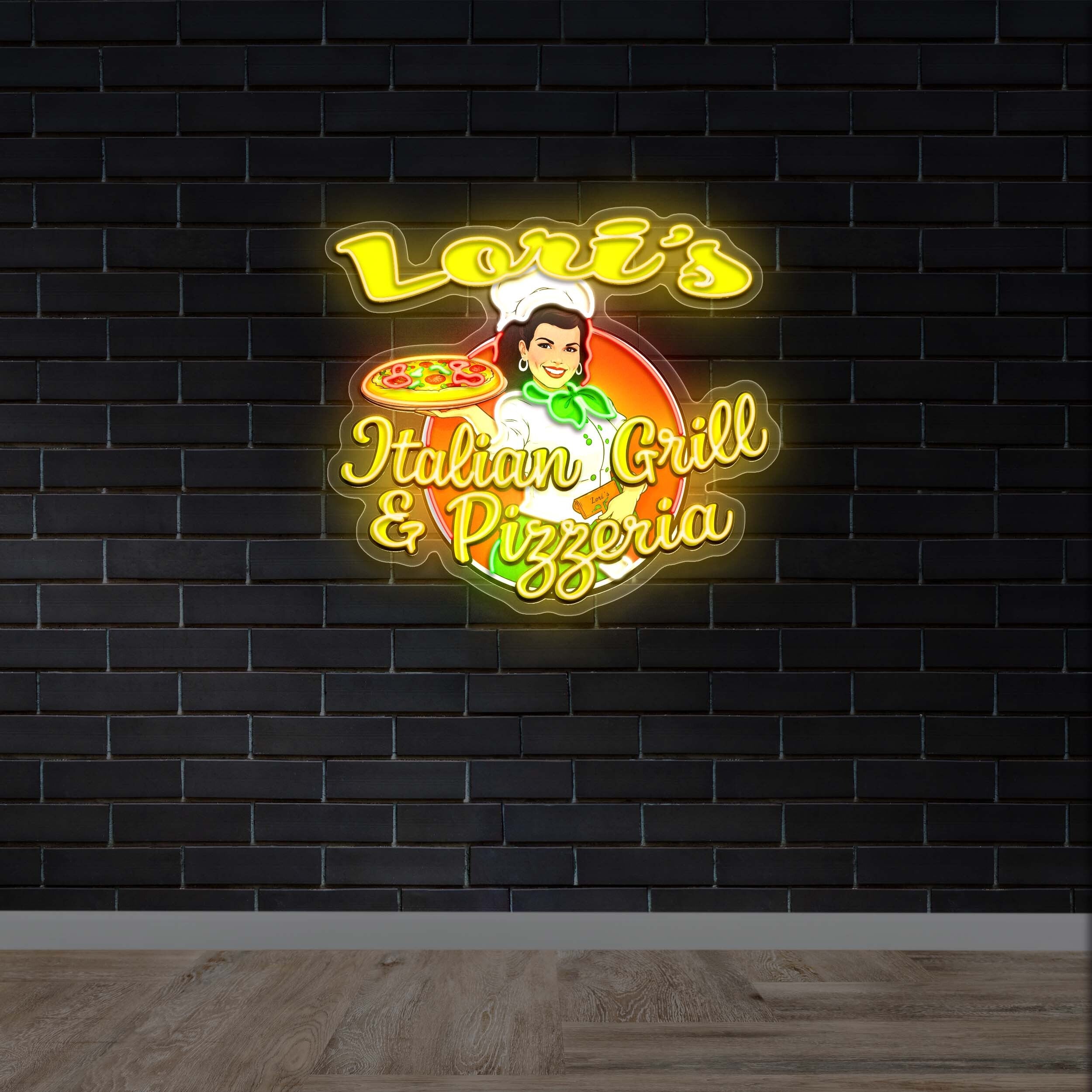 Lori's Italian Grill & Pizzeria - Premium Neon Artwork