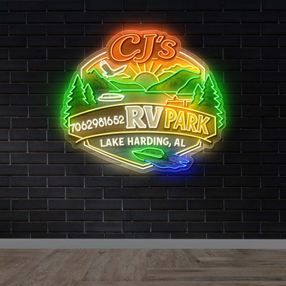 CJ's RV Park - Premium Neon Artwork