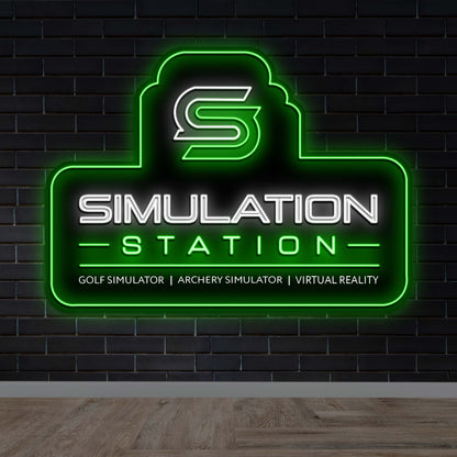 SIMULATION STATION - Premium Neon Artwork
