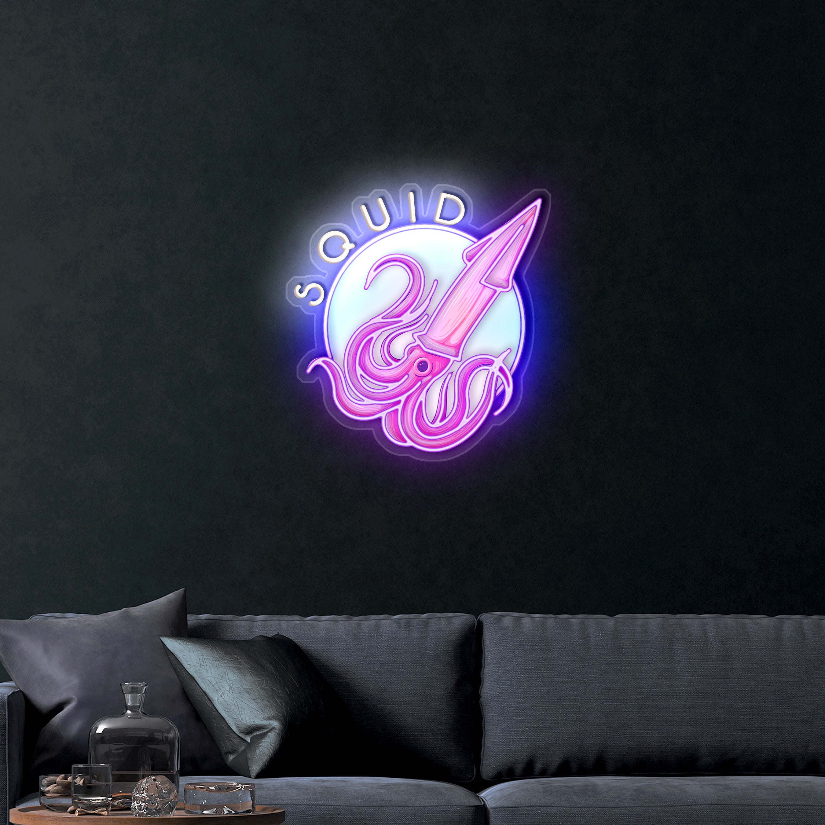 Squid – Premium Neon Artwork