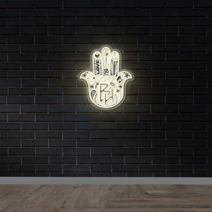 Hamsa hand - Premium Neon Artwork