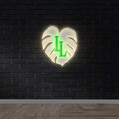 LL Monstera Leaf - Premium Neon Artwork
