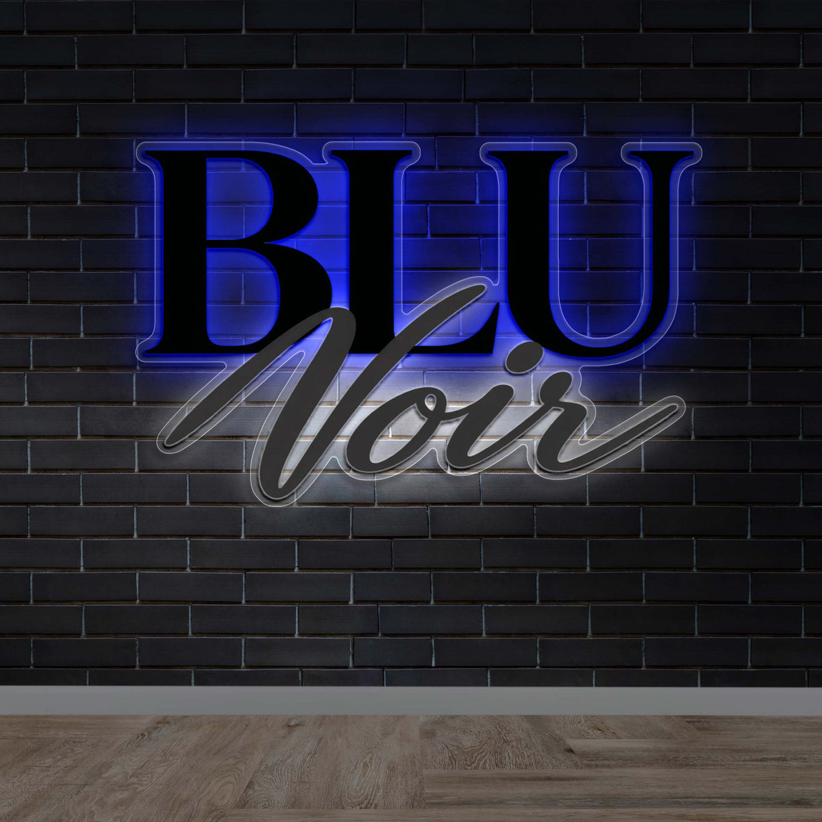 BLU Noir | Backlit - Premium Neon Artwork