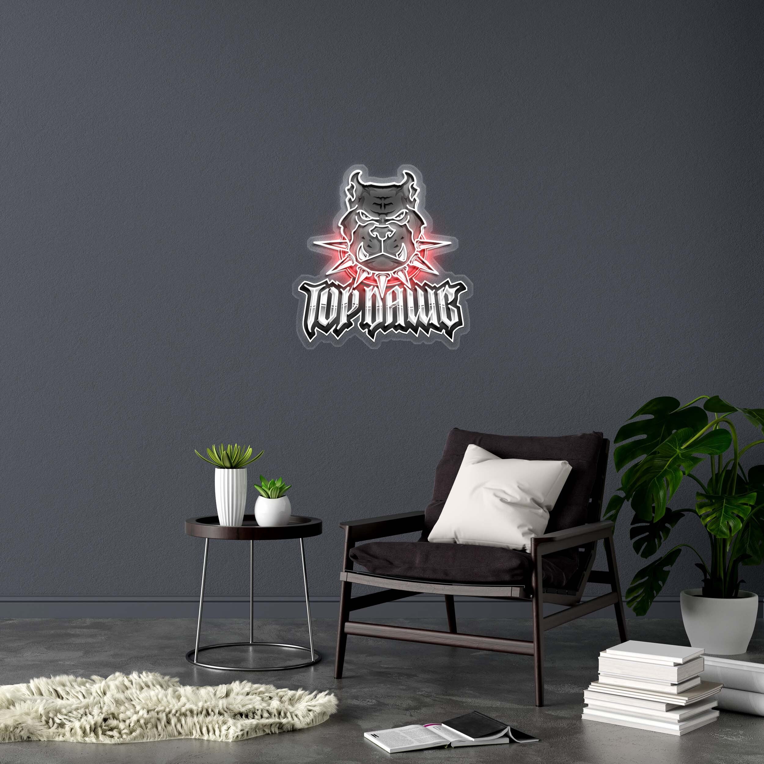 TOP DAWG - Premium Neon Artwork