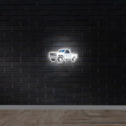 Pickup Truck Outline - Premium Neon Artwork