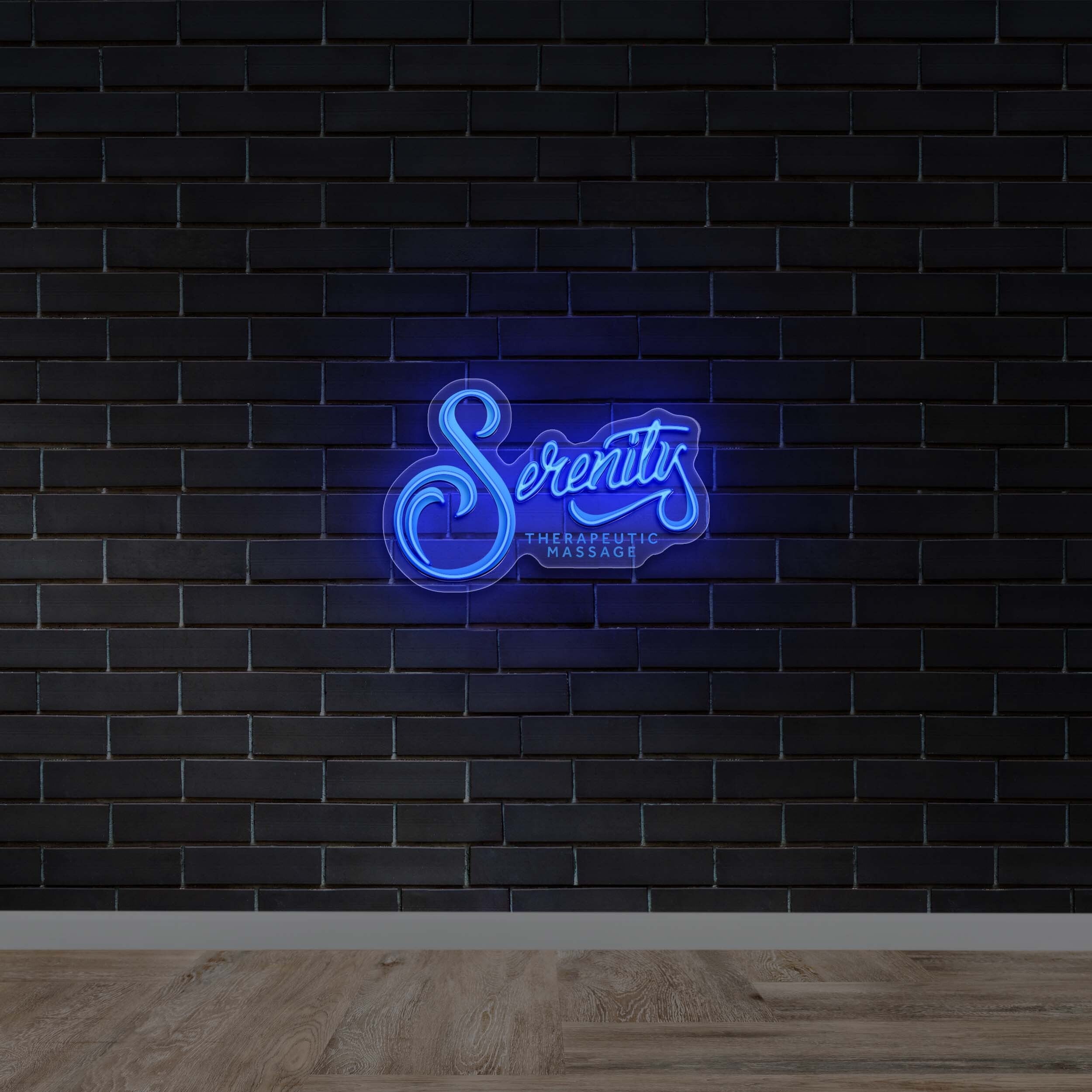 Serenity Therapeutic Massage - Premium Neon Sign