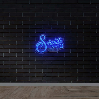 Serenity Therapeutic Massage - Premium Neon Sign