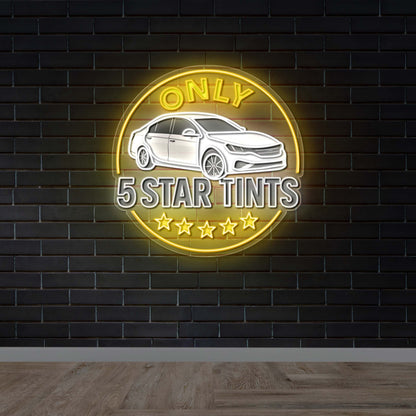 Only 5 Star Tints - Premium Neon Artwork