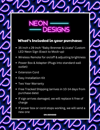 Baby Brenner & Licata - Premium Neon Artwork