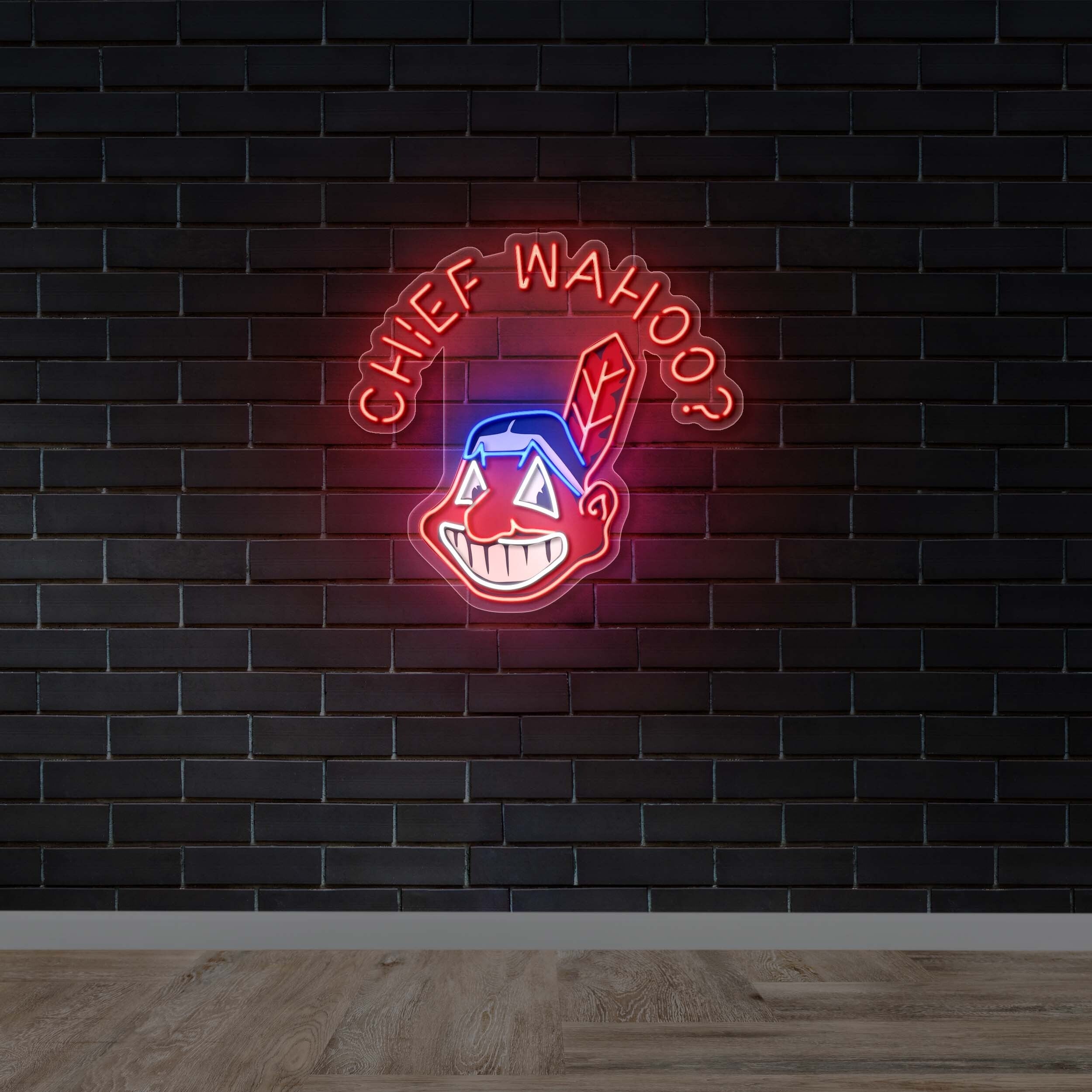 CHIEF WAHOO? - Premium Neon Artwork
