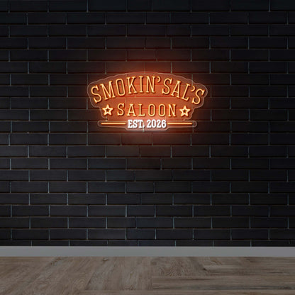SMOKIN' SAL'S SALOON - Premium Neon Artwork